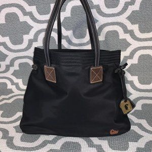 Dooney & Bourke Black Tote Bag Pink Interior